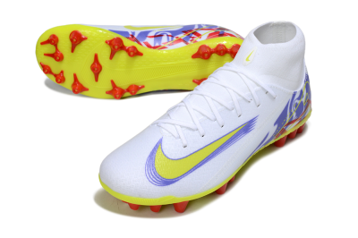 Nike Air Zoom Mercurial Superfly 10 Academy AG Football Boots - White/Purple/Yellow