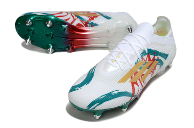 Adidas F50 Elite SG Football Boots - White/Green/Gold/Red