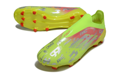 Adidas F50 Elite Laceless FG Football Boots - Yellow/Silver/Red