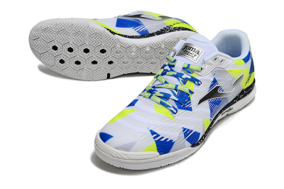 Joma Top Flex IC Football Shoes - White/Blue/Yellow