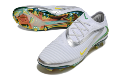 Nike Phantom 6 Elite FG Football Boots - White/Silver/Yellow