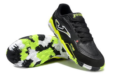 Joma Top Flex TF Football Shoes - Black/White/Yellow