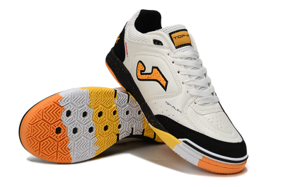 Joma Top Flex IC Football Shoes - White/Yellow/Black
