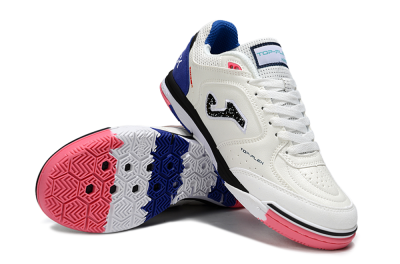 Joma Top Flex IC Football Shoes - White/Black/Blue