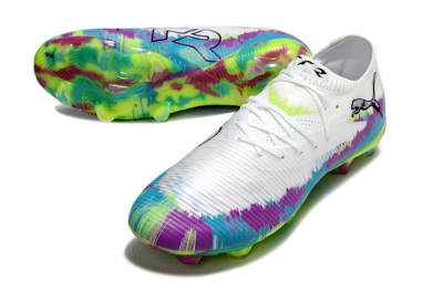 Puma Future 8 Ultimate FG Football Boots - White/Purple/Blue