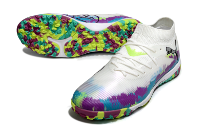 Puma Future 8 Ultimate TF Football Shoes - White/Purple/Blue