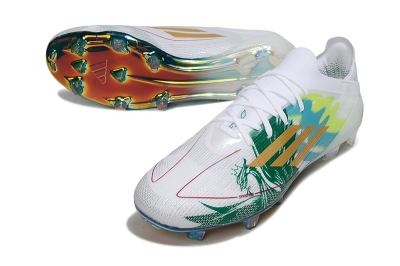 Adidas F50 Elite FG Football Boots - White/Green/Gold