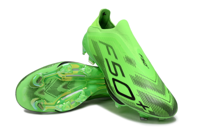 Adidas F50+ Elite Lightstrike Pro Laceless FG Football Boots - Green/Black
