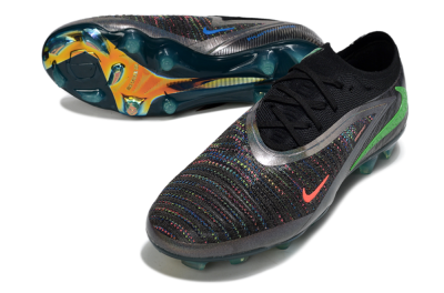 Nike Phantom 6 Low Elite FG Football Boots - Black/Silver/Yellow