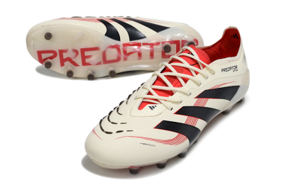 Adidas Predator 25 Elite AG Football Boots - White/Black/Red
