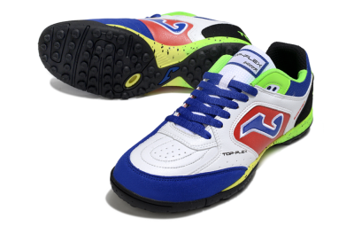 Joma Top Flex TF Football Shoes - White/Red/Blue