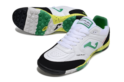 Joma Top Flex TF Football Shoes - White/Green/Yellow