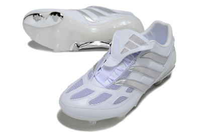 Adidas Predator Precision Elite Foldover Tongue FG Football Boots - Beige/White/Silver