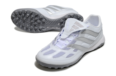 Adidas Predator 25 Elite Foldover Tongue TF Football Shoes - Beige/White/Silver