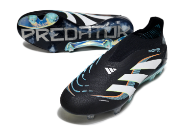 Adidas Predator 25 Elite Laceless FG Football Boots - Black/White/Jade