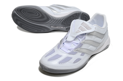 Adidas Predator 25 Elite Foldover Tongue IC Football Shoes - Beige/White/Silver