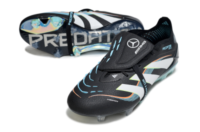 Adidas Predator 25 Elite Foldover Tongue FG Football Boots - Black/White/Jade
