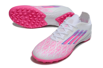 Adidas F50 Elite TF Football Shoes - White/Bright Pink/Light Blue