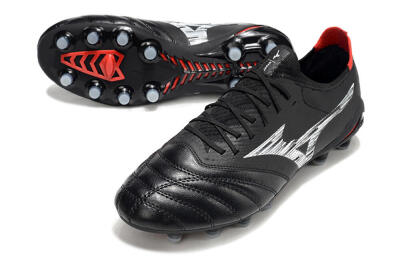 Mizuno Morelia Neo 4 FG Football Boots - Black/Crimson Red/Steel Gray