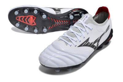 Mizuno Morelia Neo 4 FG Football Boots - White/Scarlet/Silver