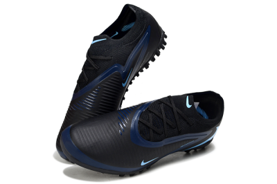 Nike Phantom 6 Low Elite TF Football Shoes - Black/Midnight Blue/Icy Blue