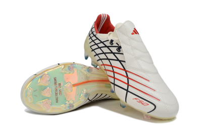 Adidas F50 Elite FG Football Boots - Cream/Fiery Red/Deep Black