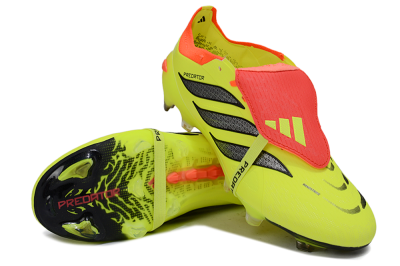 Adidas Predator 26 Elite Fold-Over Tongue FG Football Boots - Yellow/Vibrant Neon/Flaming Coral