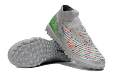 Nike Phantom 6 Elite TF Football Shoes - Grey/Electric Green/Pink Sport