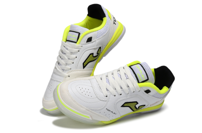 Joma Top Flex IC Football Shoes - White/Neon Yellow/Black