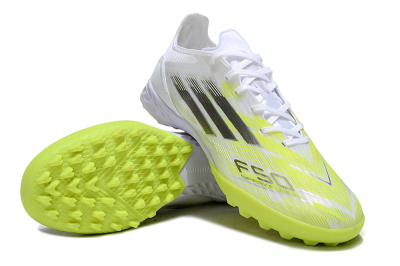 Adidas F50 Pro TF Football Shoes - White/Electric Yellow/Phantom Grey