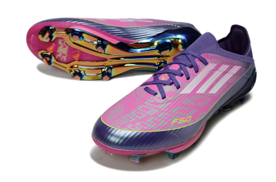 Adidas F50 Elite Lightstrike Pro FG Football Boots - Pink/Neon Yellow/Deep Purple