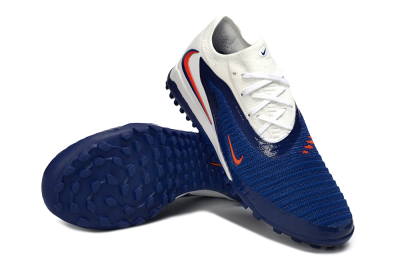 Nike Phantom 6 Low Elite TF Football Shoes - Blue/Electric Orange/White