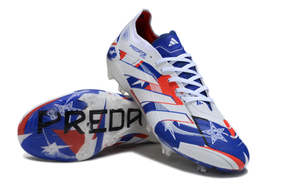 Adidas Predator 25 Elite FG Football Boots - Blue/Crimson Red/Snow White