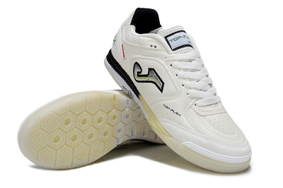 Joma Top Flex IC Football Shoes - White/Black/Green