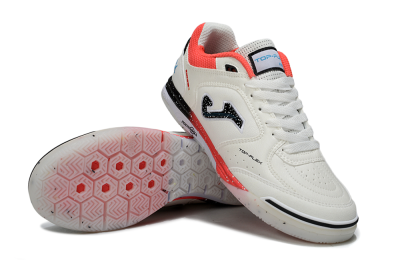 Joma Top Flex IC Football Shoes - White/Vibrant Red/Black