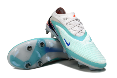 Nike Phantom 6 Low Elite SG Football Boots - White/Aqua Breeze/Pink Peach