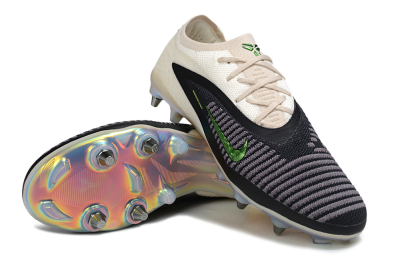 Nike Phantom 6 Low Elite SG Football Boots - Black/Lime Green/Ivory White