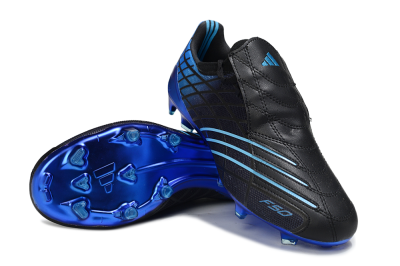 Adidas F50 Pro FG Football Boots - Black/Electric Blue/Stealth Black