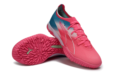 Puma Ultra Ultimate TF Football Shoes - Pink/Coral Pink/Turquoise Blue