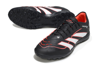Adidas Predator 25 Elite TF Football Shoes - Black/Fiery Red/White