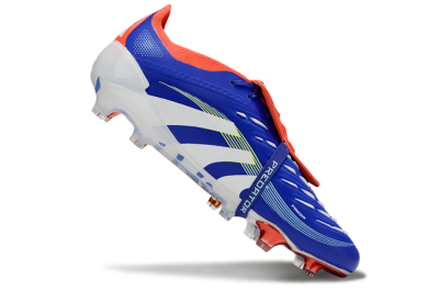 Adidas Predator 25 Elite Fold-Over Tongue FG Football Boots - Blue/Vibrant Orange/Neon Green