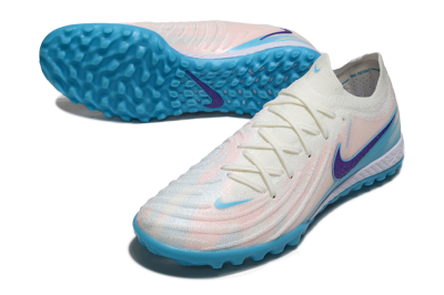 Nike Phantom GX 2 Elite TF Football Shoes - White/Azure Blue/Purple Fizz
