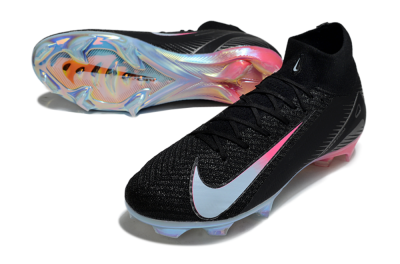 Nike Air Zoom Mercurial Superfly 10 Elite FG Football Boots - Black/Iridescent Pink/Iridescent Blue