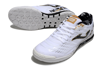 Joma Top Flex IC Football Shoes - White/Black/Gold