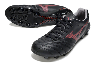 Mizuno Morelia Neo 4 FG Football Boots - Black/Crimson Red/Charcoal Gray