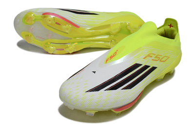 Adidas F50+ Elite Lightstrike Pro Laceless FG Football Boots - Yellow/Lime Green/White