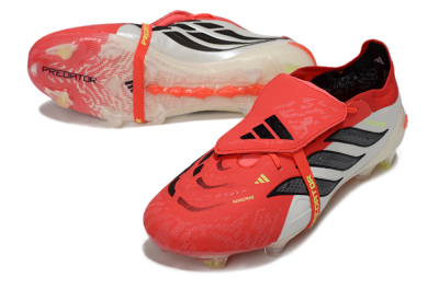 Adidas Predator 26 Elite Fold-Over Tongue FG Football Boots - Red/Bright Coral/White