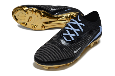 Nike Phantom 6 Low Elite FG Football Boots - Black/Light Blue/Gold