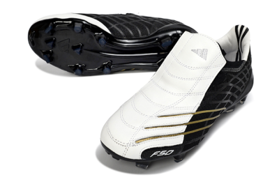 Adidas F50 Elite FG Football Boots - Black/Classic White/Gold Accent