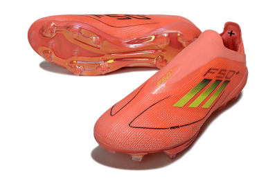 Adidas F50+ Lightstrike Pro Laceless FG Football Boots - Pink/Vibrant Coral/Neon Yellow